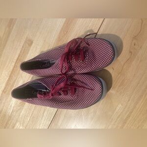 4/$25 Womens Keds red with polka dots in size 8. In Great condition